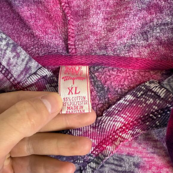 MV Sport Hoodie Multicolor Pink Black Sweatshirt Size XL - Picture 4 of 6